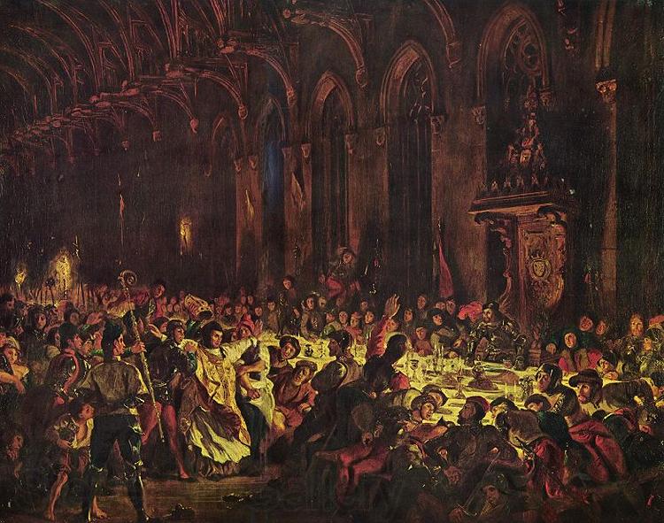 Eugene Delacroix Ermordung des Bischofs von Luttich Spain oil painting art